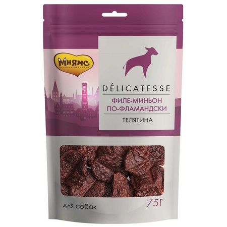 Мнямс лакомство для взрослых собак Филе миньон по-фламандски с телятиной и говядиной - 75 г 150₽