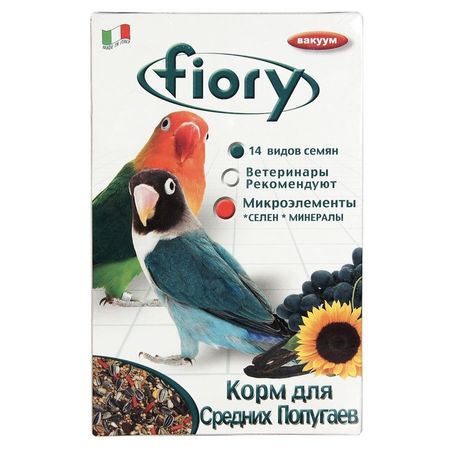 Fiory корм для средних попугаев Parrocchetti African - 800 г 736₽