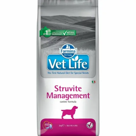 Farmina Vet Life Dog Struvite Management ветеринарный корм для взрослых собак при рецидивах мочекаменной болезни струвитного типа - 2 кг 3201₽
