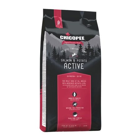 Chicopee HNL Active Salmon  &amp; Potato корм для активных собак всех пород с ЛОСОСЕМ и картофелем - 2 кг