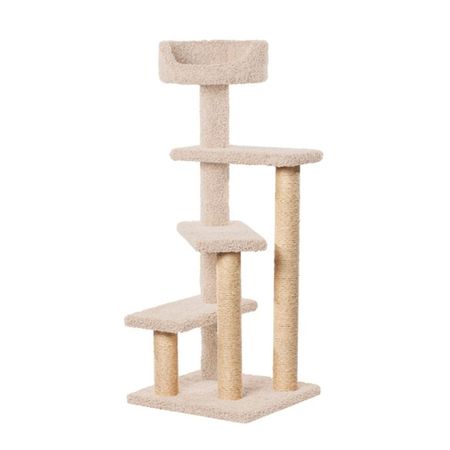 Пушок Винтовая лестница когтеточка для кошек цвет молочный 11252₽