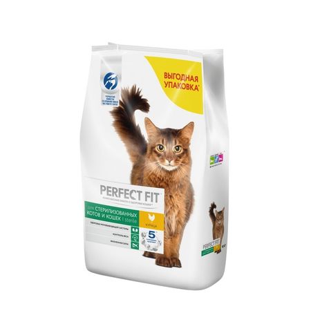 Perfect Fit полнорационный сухой корм для стерилизованных котов и кошек с курицей 9193₽