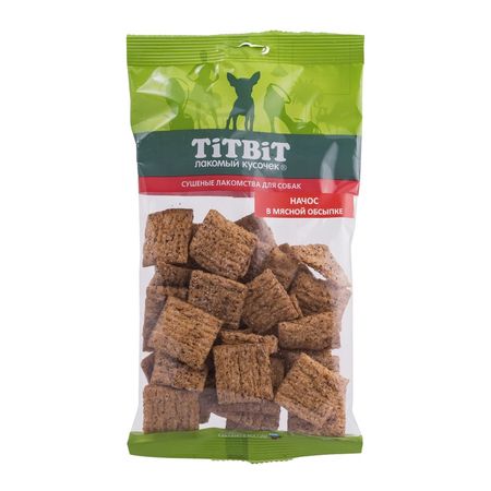 TiTBiT quotЗолотая коллекция quot лакомство для собак начос в мясной обсыпке - 75 г 98₽