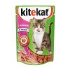 Kitekat полнорационный влажный корм для кошек, с ягнёнком, кусочки в соусе, в паучах