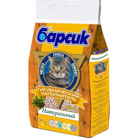 Барсик Натуральный древесный впитывающий наполнитель для кошек - 454 л 181₽