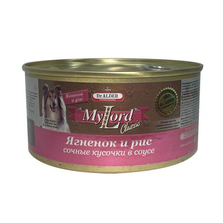 Dr Alder aposs My Lord Sensitive влажный корм для собак с ягненком и рисом в консервах - 325 г 3611₽