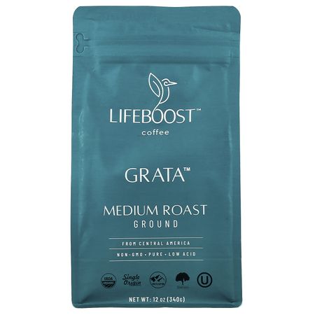 Lifeboost, Кофе, Grata™, Молотый, Средняя обжарка, 340г (12oz)