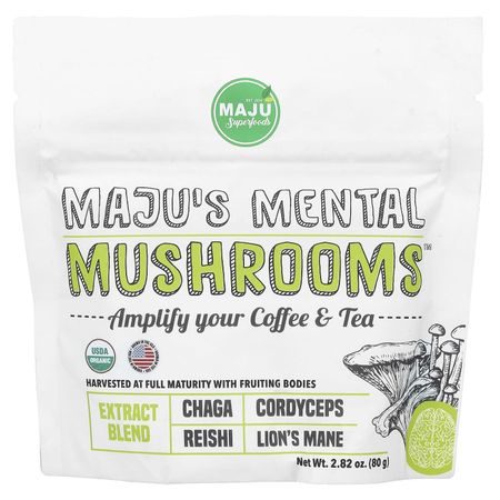 Maju Superfoods, Ментальные грибы Маджу™, 80 г(2,82 унции)