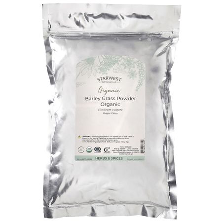Starwest Botanicals, Порошок из травы ячменя, органический, 1 фунт (453,6 г)