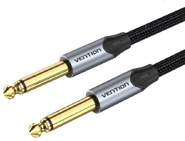 Гитарный кабель Vention BASHI 6.3 Jack - 6.3 Jack (3 м, серый)