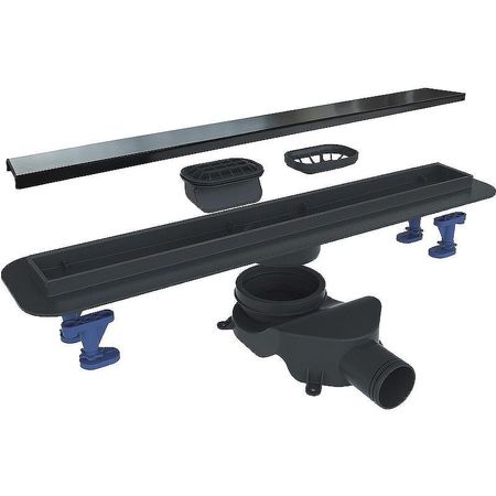 Душевой лоток BelBagno Luce BB-LD-LUCE-90-NERO с Черной матовой решеткой под плитку 23100₽