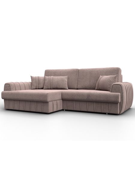 Диван угловой «Лига - 057», НПБ, механизм еврокнижка, угол левый, цвет бежевый
