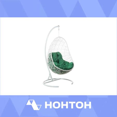 Кресло подвесное Easy белое / зеленое
