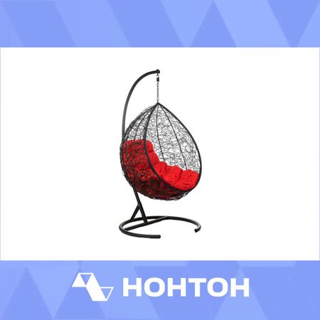 Кресло подвесное Tropica черное / красное