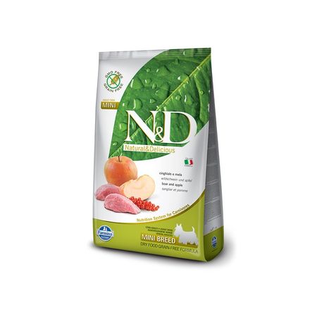 Farmina N ampD Prime Dog Boar amp Apple Adult Mini сухой беззерновой корм для взрослых собак мелких пород с мясом кабана и яблоком - 25 кг 4893₽