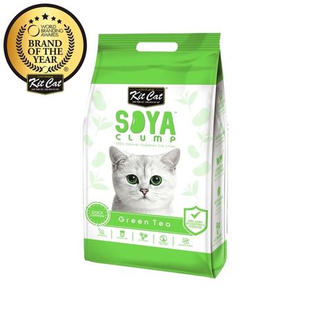 Kit Cat SoyaClump Soybean Litter Green Tea соевый биоразлагаемый комкующийся наполнитель с ароматом зеленого чая 1474₽