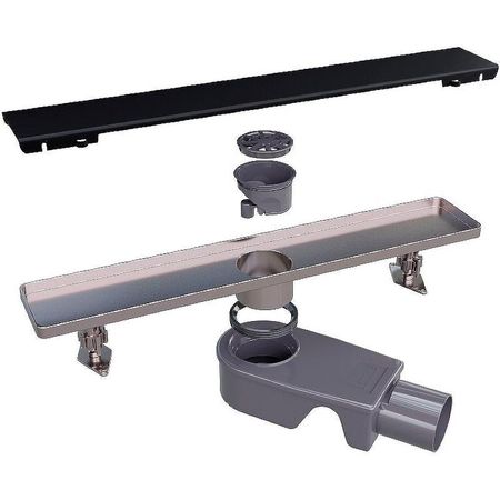 Душевой лоток RGW SDR-20B 47212060-04 с Черной решеткой 14468₽