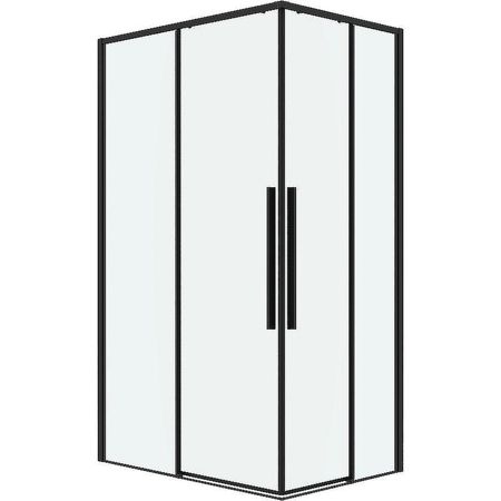 Душевой уголок Grossman Galaxy 100х80 300K330110802100 профиль Черный матовый стекло прозрачное 35500₽