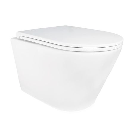 Унитаз Azario Songo AZ-5180T-WHT подвесной цвет Белый с сиденьем Микролифт 10710₽