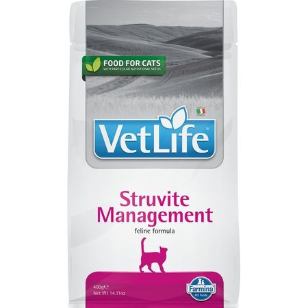 Farmina Vet Life Cat Struvite Management сухой корм для взрослых кошек при рецидивах МКБ струвитного типа - 400 г 1104₽
