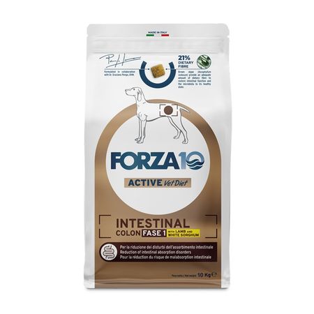 Forza10 Active Vet Diet Intestinal Colon Fase 1 сухой корм для собак всех пород с ягненком и белым сорго - 10 кг 16281₽