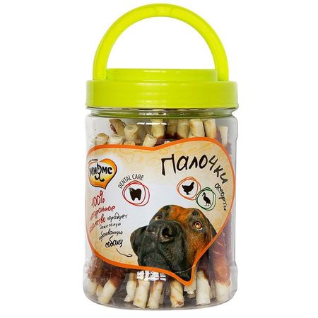 Мнямс лакомство для собак палочки с куриным и утиным мясом в банке - 340 г 1066₽