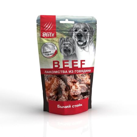 Blitz Sensitive лакомство сублимированное для собак quotБычий стейк quot - 55 г 408₽
