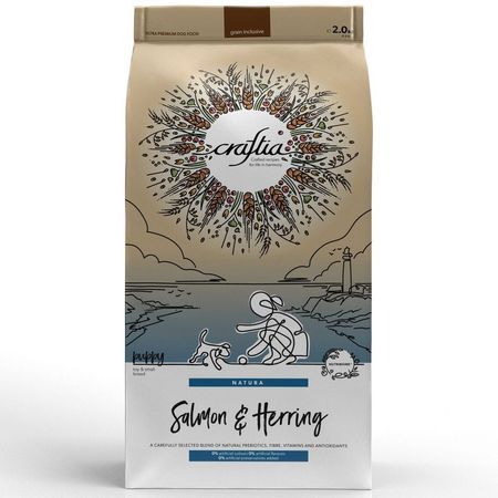 Craftia сухой корм для щенков миниатюрных и мелких пород с лососем и сельдью - 2 кг 3377₽