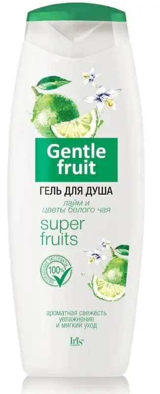 Gentle Fruit Гель для душа Лайм и цветы белого чая 400мл Iris