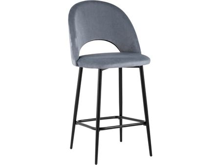 Стул полубарный divanru Меган Велюр СерыйЧерный 10490₽