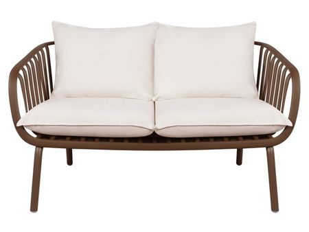 Диван садовый divanru Франс Рогожка БелыйКоричневый 26990₽