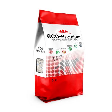 ECO-PremiumBlue комкующийся древесный наполнитель с гранулами синего цвета -5л 556₽