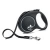 Рулетка Flexi Black Design M 5 м лента, черный/серебро