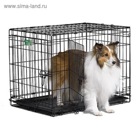Клетка Midwest iCrate, 2 двери, 76×48×53 см, черная