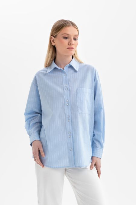 Рубашка из хлопка в полоску 12990₽