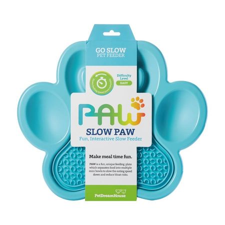 PetDreamHouse PAW 2-IN-1 Slow Feeder amp Lick Pad Blue Easy миска quotЛапа quot для медленного кормления 2в1 синяя - 540 г 931₽