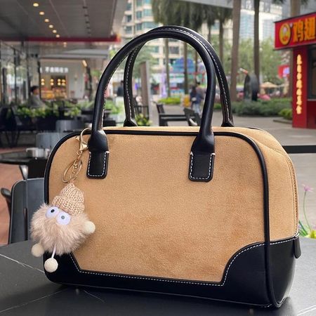 South Korea Small Blog Female Purse Contrasting Color Splicing Hand Pillow Bag Shoulder Crossbag Bag