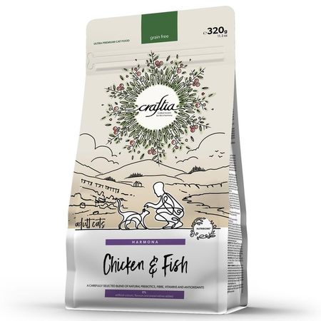 Craftia Harmona Adult Cat сухой корм для кошек с курицей и рыбой - 320 г 650₽