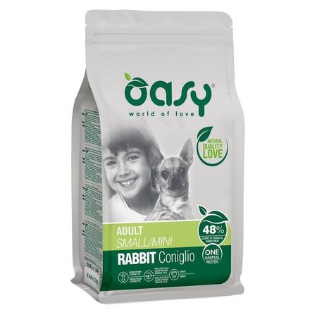 Oasy Dry Dog OAP Adult Small Монопротеин сухой корм для взрослых собак мелких пород c КРОЛИКОМ 2012₽