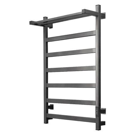 Электрический полотенцесушитель Aringa Порто 80х50 AR03053GS с полкой цвет Оружейная сталь 16934₽