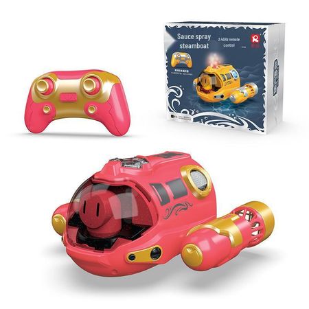 Remote Control Waterproof Rechargeable Submarine Spray Boat Toy for Kids Standard Config Single Battery