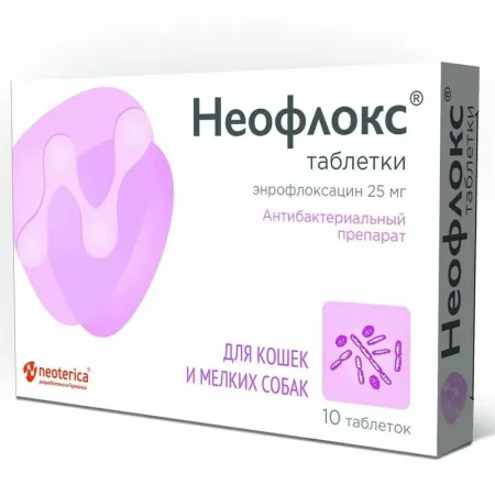 Неофлокс таблетки для кошек и мелких собак - 10 таб 264₽