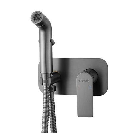 Гигиенический душ со смесителем Shevanik S4105T цвет Оружейная сталь 7517₽