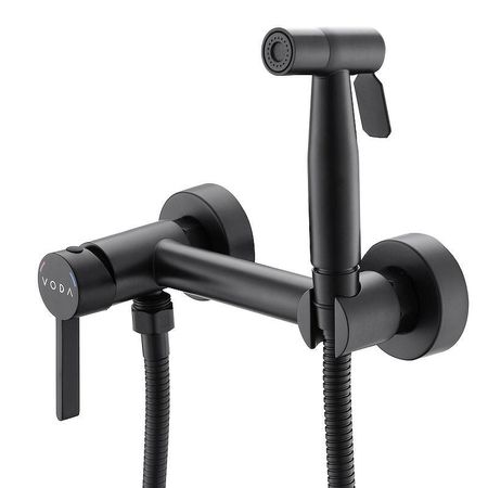 Гигиенический душ со смесителем Voda Vessel Black VSL02B VODA цвет Черный матовый 7550₽