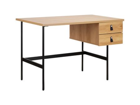 Письменный стол divanru Хейден 120x60 Древесный натуральныйЧерный 19990₽