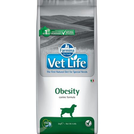 Сухой корм Farmina Vet Life Natural Diet Dog Obesity для собак при сахарном диабете - 2 кг 3294₽