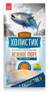 Лакомство для кошек Деревенские лакомства Нежное пюре из тунца с икрой летучей рыбы, 4х10 г