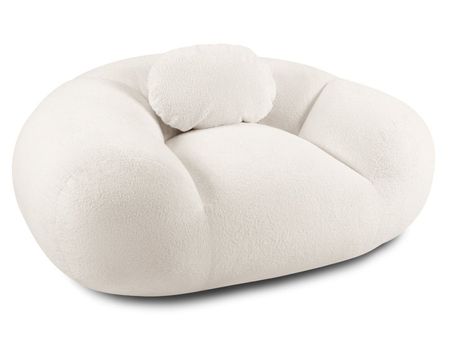 Пуф divanru Тут Рядом Красавчик Мини Мех Белый 19990₽