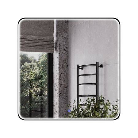 Зеркало Comforty Сириус 80 00-00020724 с подсветкой цвет Черный матовый с сенсорным выключателем и диммером 18300₽