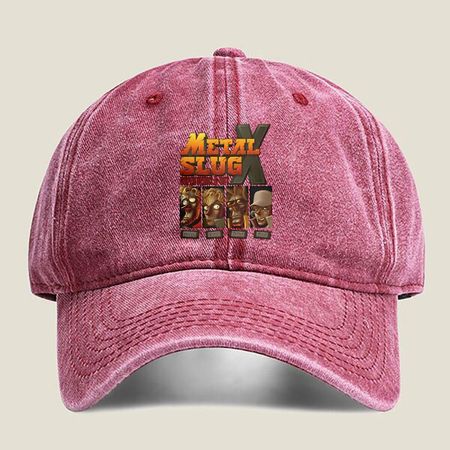 Metal Slug Gaming - Inspired,  Metal Slug  Retro Game Design Washed Baseball Cap One Size